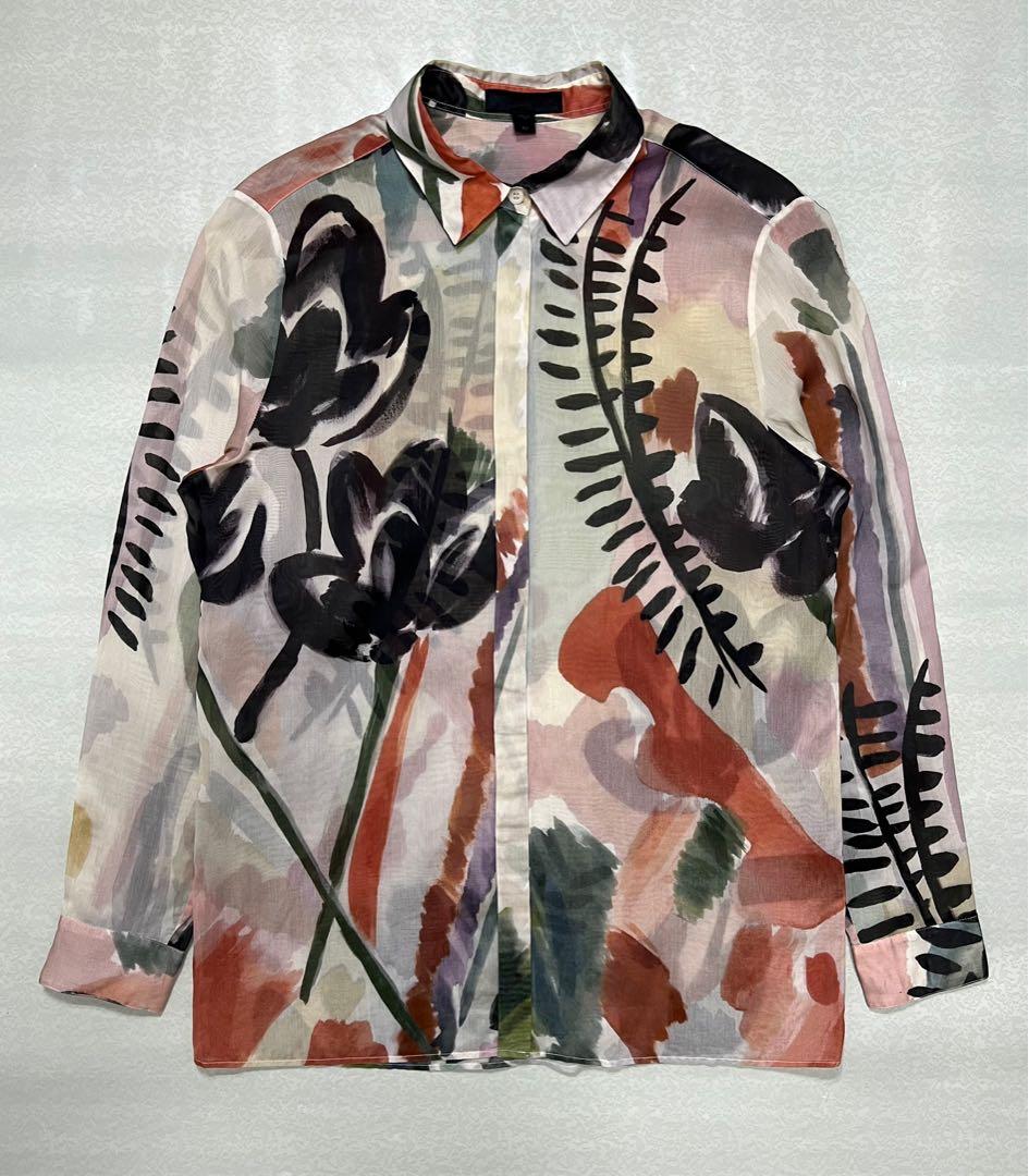 Burberry Prorsum Floral Print Silk Shirt Luxury Apparel on Carousell