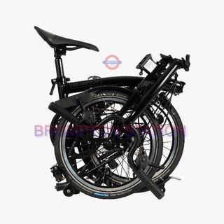 C Line Dynamo + Explore Mid Black (Gloss) Black Edition 2022 (aka M6L) Brompton BNIB Foldable Bicycle Bike