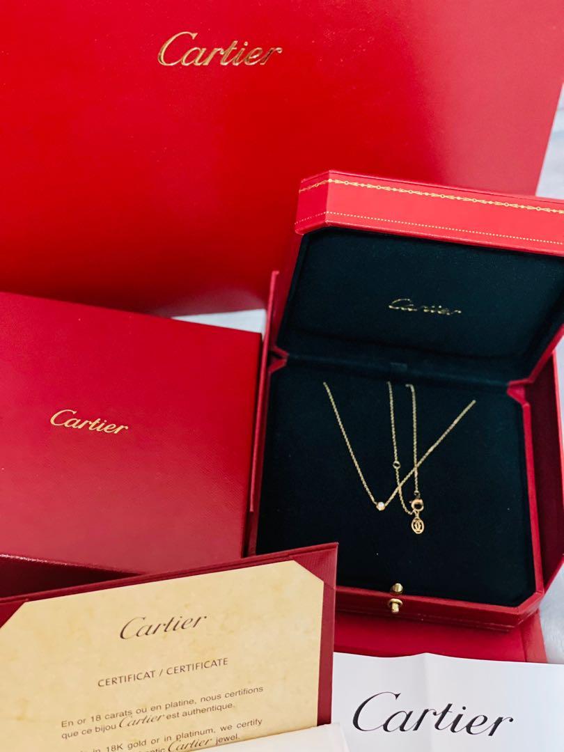 CRB7224517 - Diamants Légers necklace XS - Yellow gold, diamond - Cartier