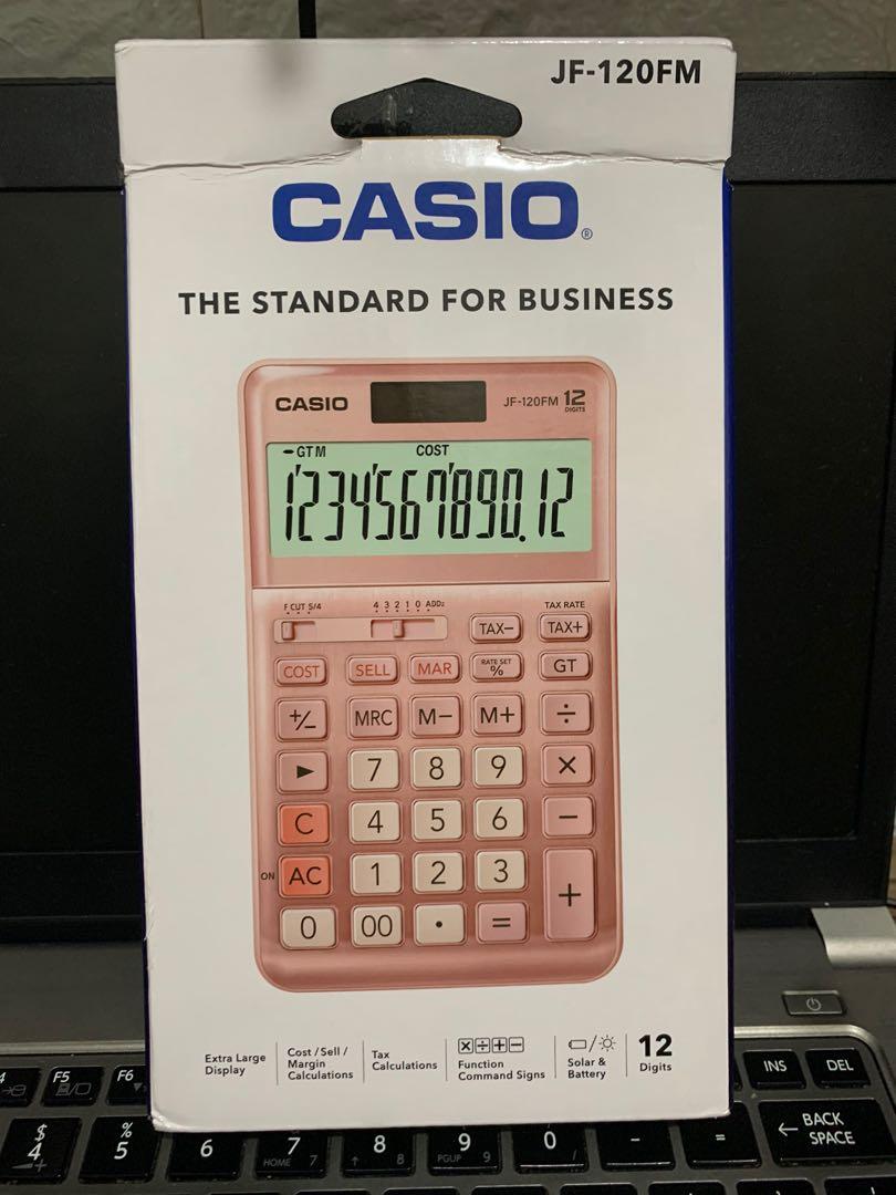CASIO CALCULATOR JF 120FM ROSEGOLD, Computers & Tech, Office & Business