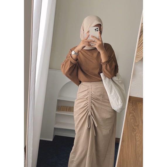 Casual Drawstring Skirt Women s Fashion Bottoms Skirts on Carousell