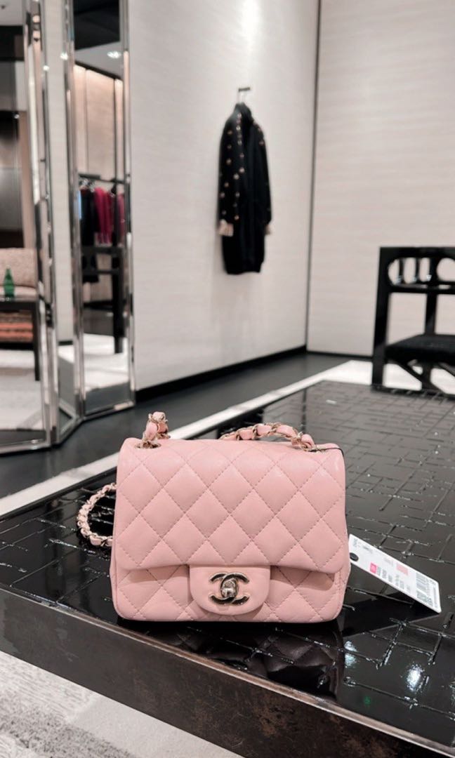 Chanel 22A Sakura Pink Mini Classic Flap, Women's Fashion, Bags & Wallets,  Cross-body Bags on Carousell