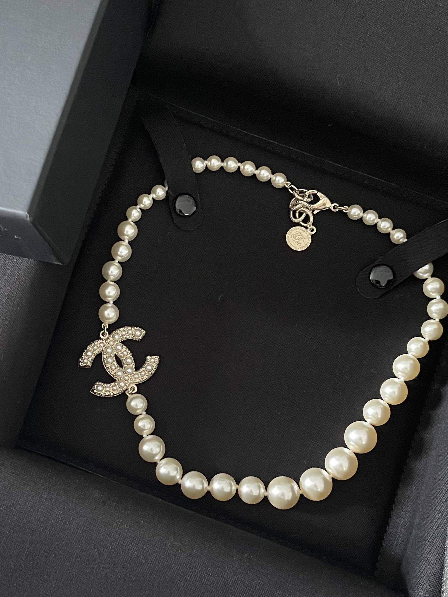 Chanel kalung mutiara pearl necklace 