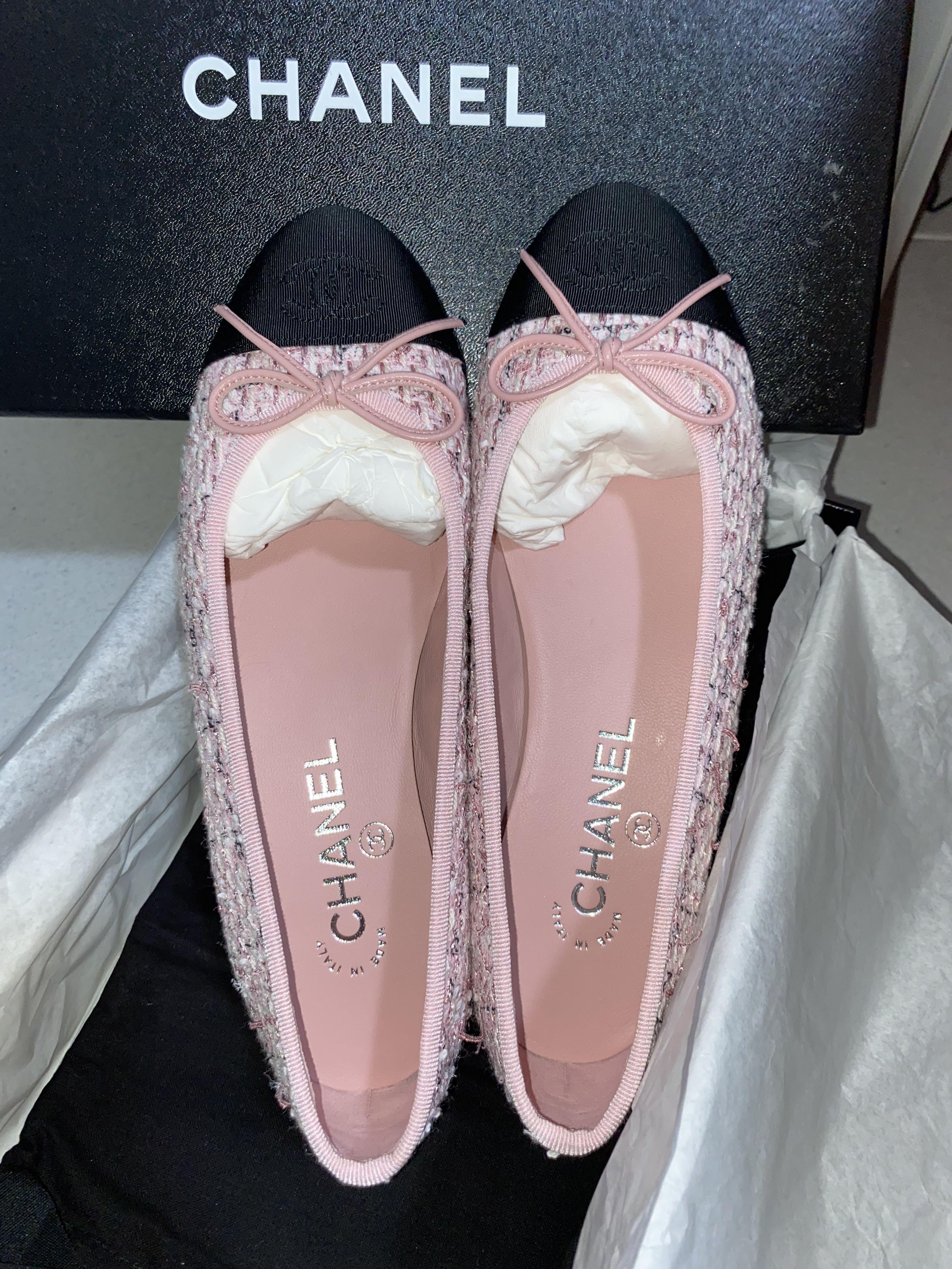Chanel Tweed Ballerina Flats