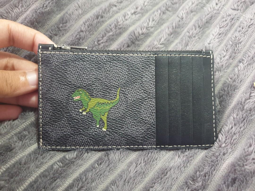 COACH Dinosaur Cardholder in Black for Men