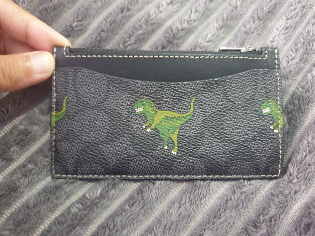 COACH Dinosaur Cardholder in Black for Men