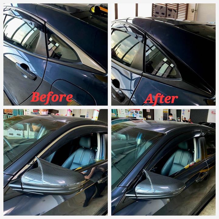 Dechrome Side Window Chrome Trimming, Car Accessories, Accessories on