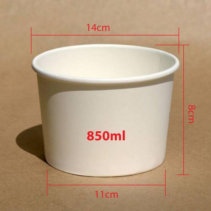 Disposable Paper Bowl 250cc/850cc /Lid, Furniture & Home Living