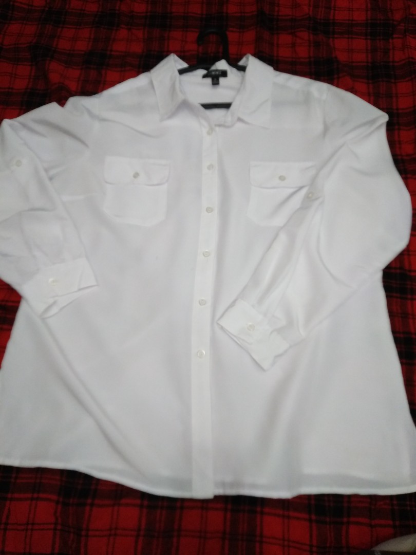 ELEMENTZ white Shirt/ Kemeja putih, Men's Fashion, Tops & Sets, Formal ...