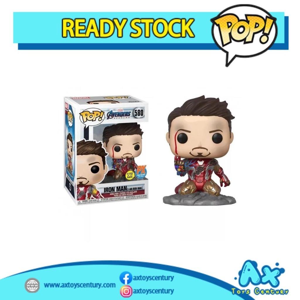 Funko POP Avengers Endgame series Iron Man I am Iron Man GITD