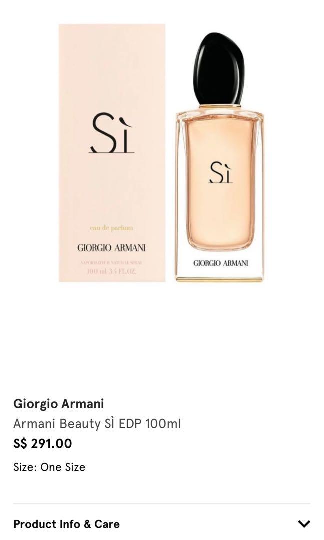 armani si 100ml price