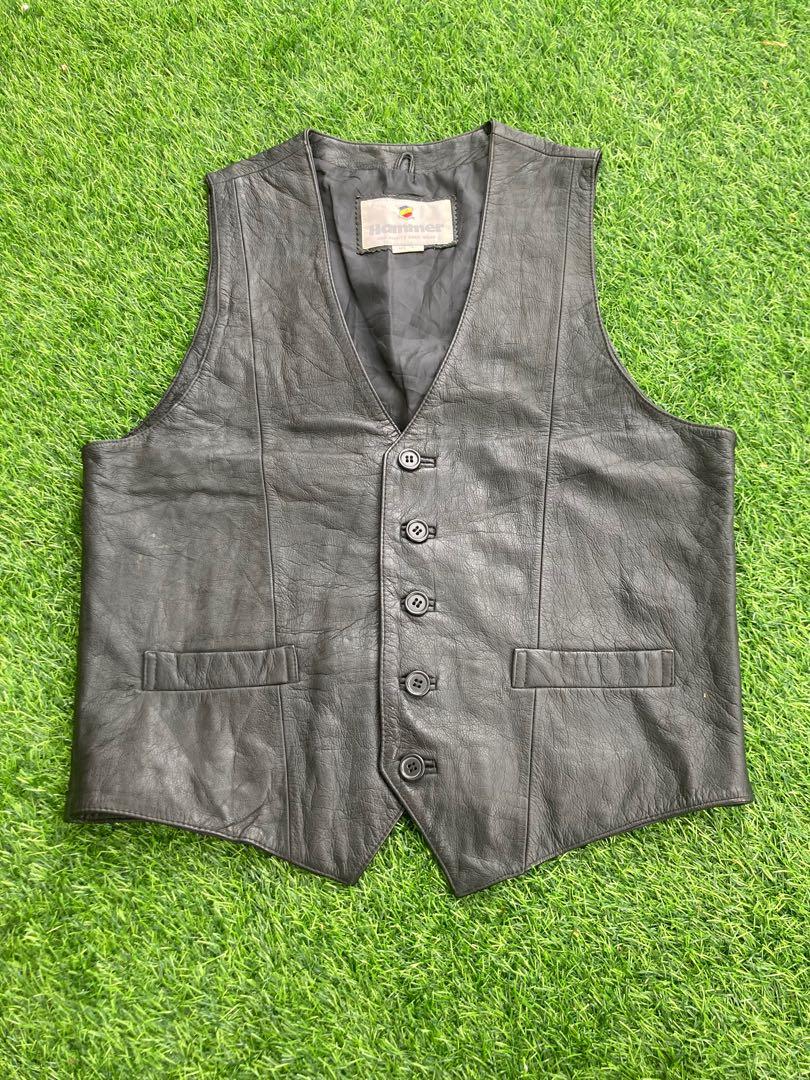 HAMMER LEATHER VEST, Men's Fashion 