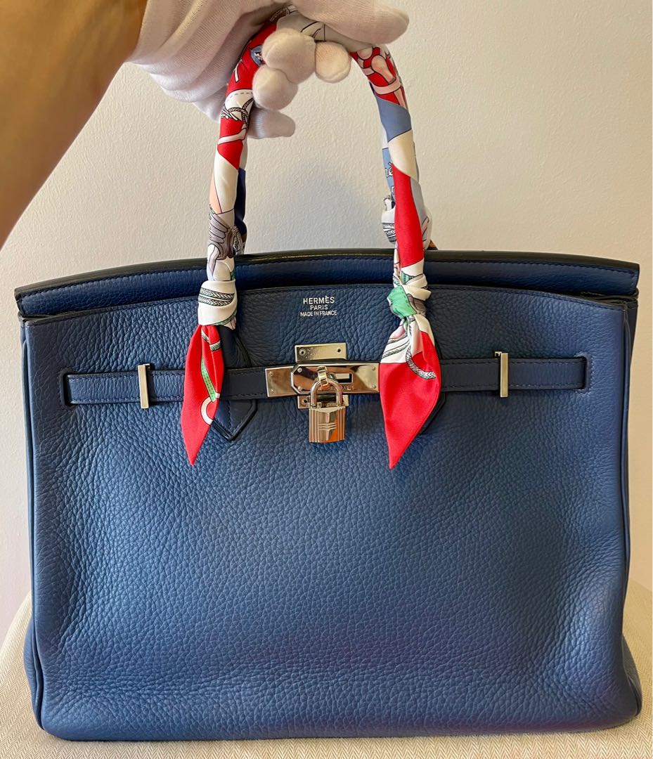 Birkin 35 Togo Blue Brighton