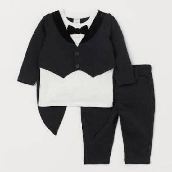 H&M Baby Tuxedo Set, Babies & Kids, Babies & Kids Fashion on Carousell