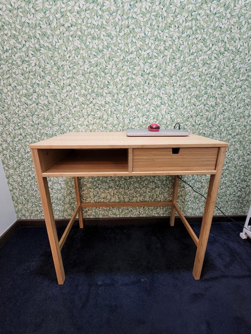 IKEA Nordkisa Bamboo Desk, Furniture & Home Living, Furniture, Tables