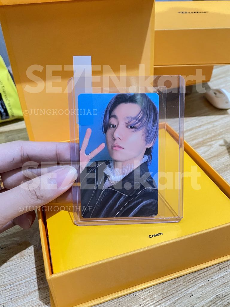 Jungkook cream butter pc with album, Hobbies & Toys, Memorabilia & Collectibles, KWave on Carousell