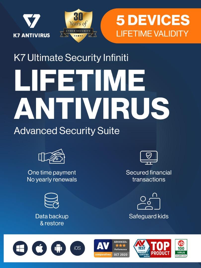 K7 Ultimate Security Infiniti Antivirus | Lifetime Validity ...