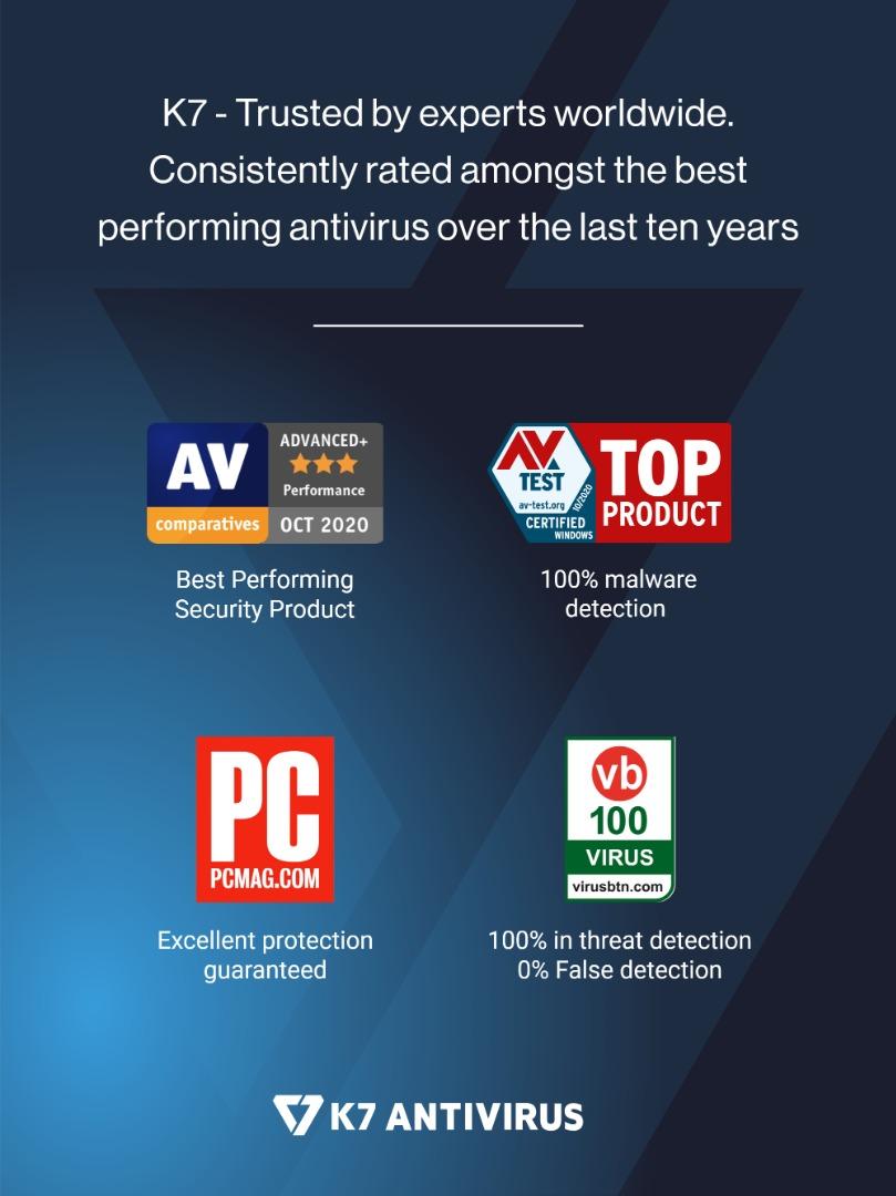 K7 Ultimate Security Infiniti Antivirus | Lifetime Validity ...