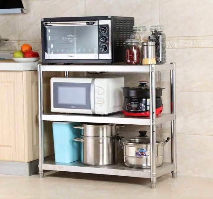 Stainless Steel Kitchen Storage Rack Shelf, Furniture & Home ...