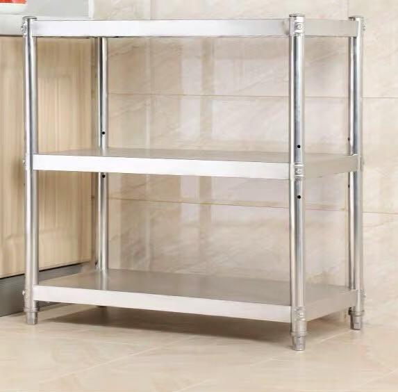 Stainless Steel Kitchen Storage Rack Shelf, Furniture & Home ...