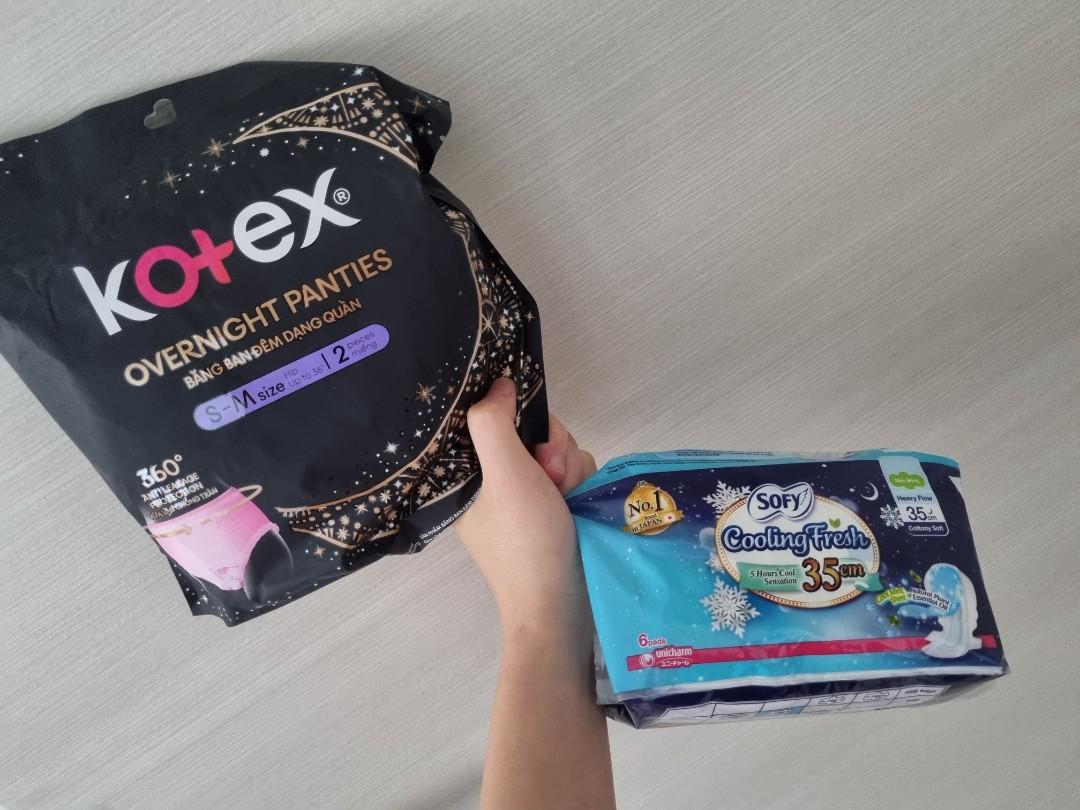 Kotex overnight panties sofy cooling pads, Babies & Kids, Maternity