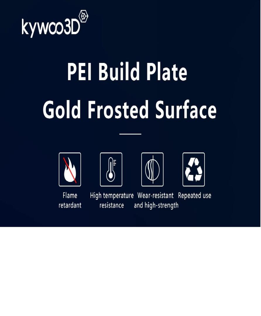 Kywoo 3D Magnetic PEI Gold Frosted Spring Plate, Computers & Tech, Printers,  Scanners & Copiers on Carousell