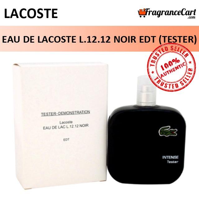 Lacoste Eau de Lacoste L.12.12 Noir EDT for Men 100ml Tester Eau de Toilette Intense Black L1212 Brand New 100 Authentic Perfume FragranceCart Beauty Personal Care Fragrance Deodorants on Carousell