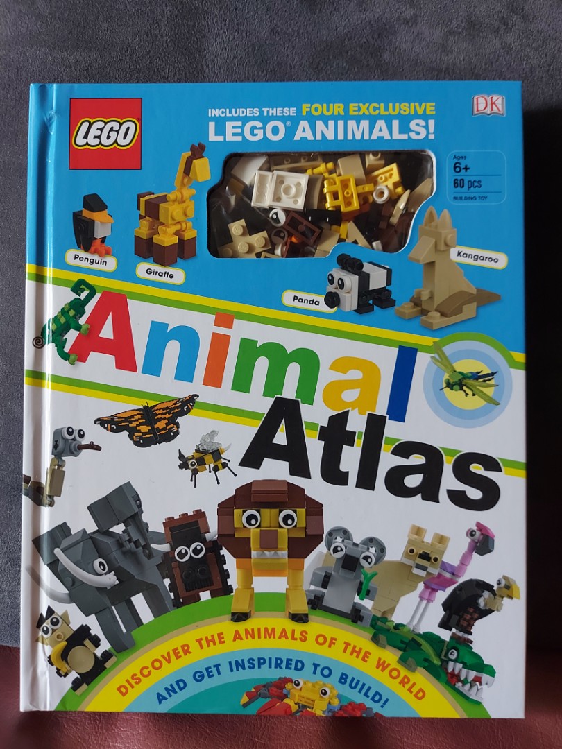 LEGO book 兒童書- Animals Atlas, 興趣及遊戲, 書本& 文具, 小朋友書- Carousell