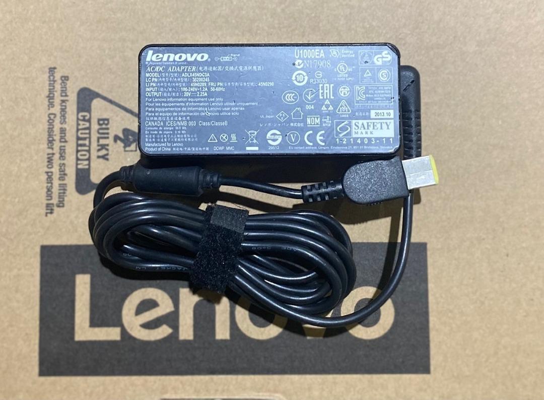Genuine Lenovo 45W Laptop Charger - 20V 2.25A - Model ADLX45NDC3A - UK Plug - Used, Tested Working