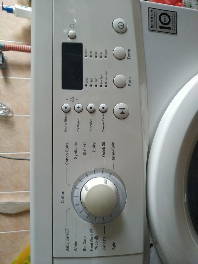 LG WD1070QDP not working, TV & Home Appliances, Washing Machines and