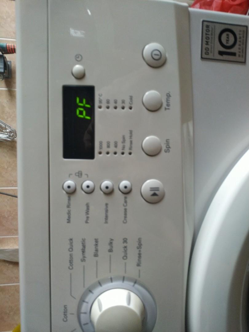 LG WD1070QDP not working, TV & Home Appliances, Washing Machines and