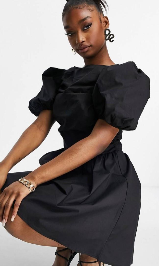 Missguided black skater store dress