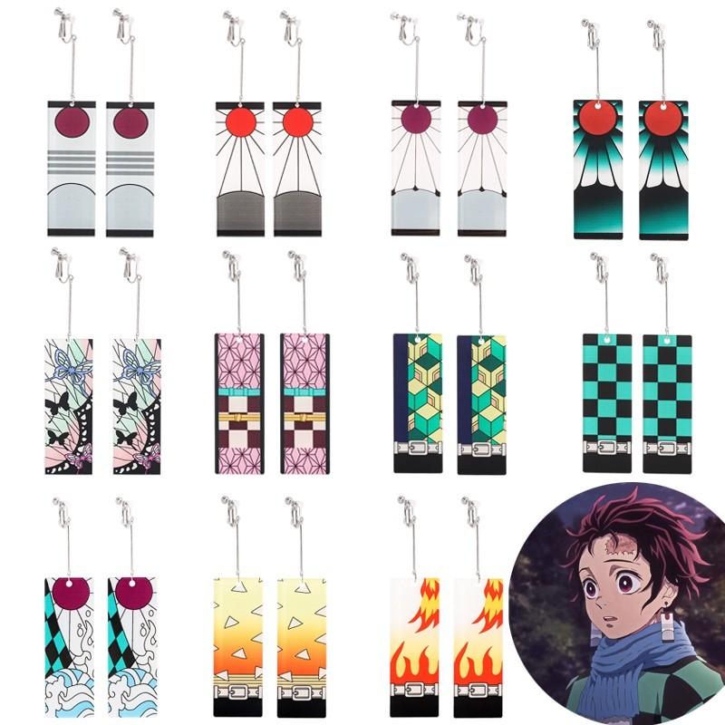 NEW DEMON SLAYER EARRINGS ZENITSU TANJIRO NEZUKO ANIME KIMETSU NO YAIBA