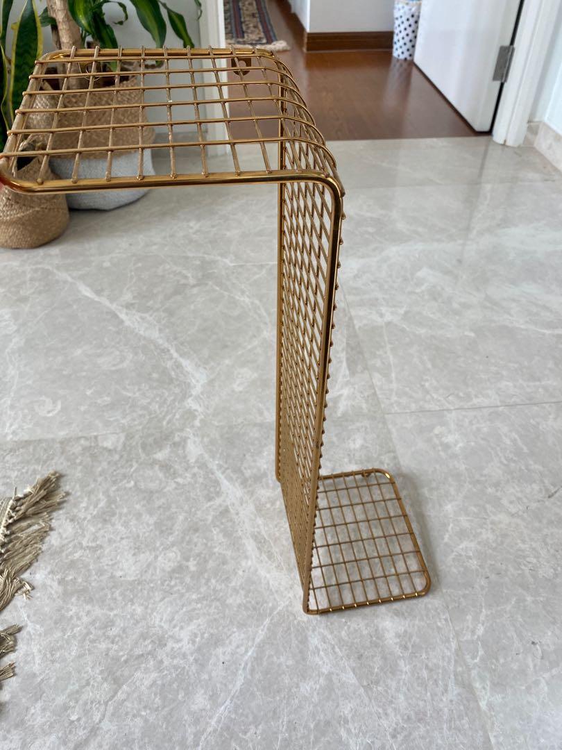 [new] IKEA wall shelf, gold Color, 60x20cm, Furniture & Home Living