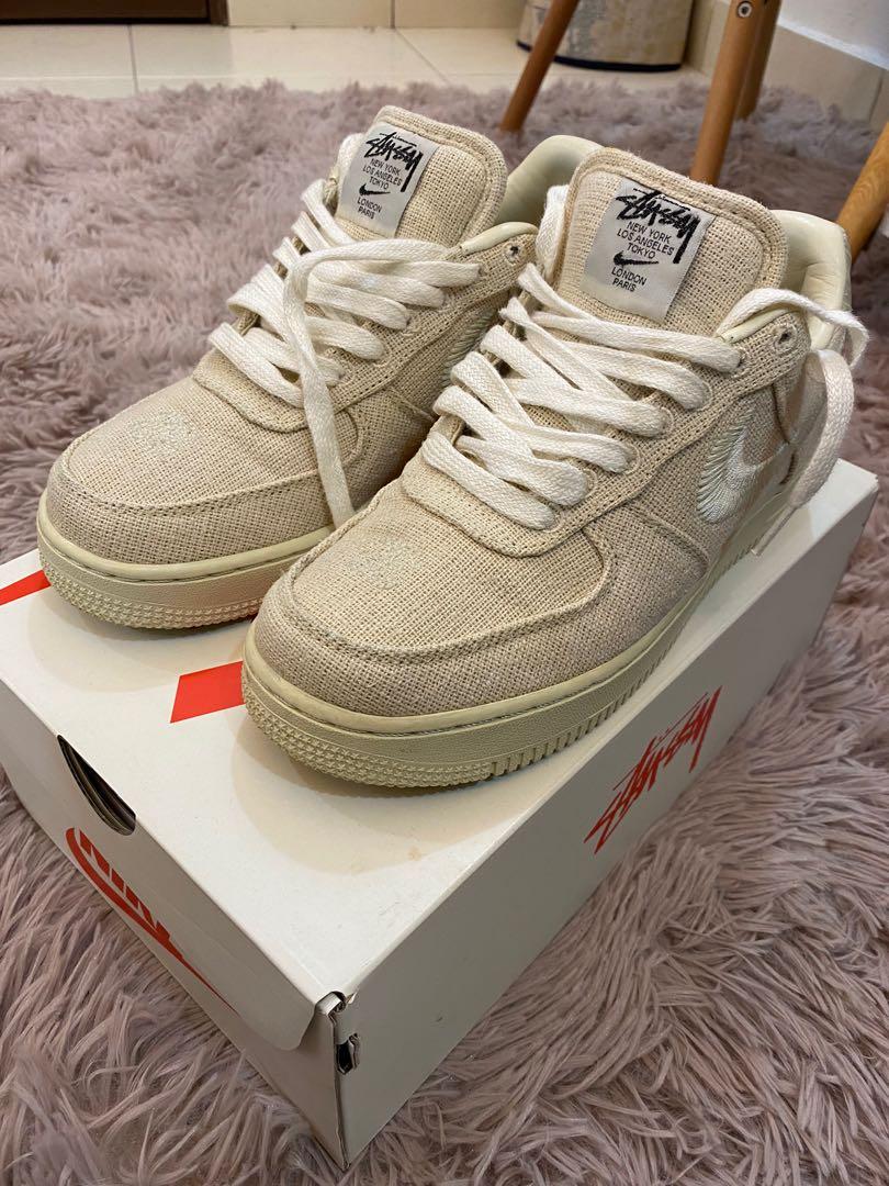 stussy nike air force 1 low fossil