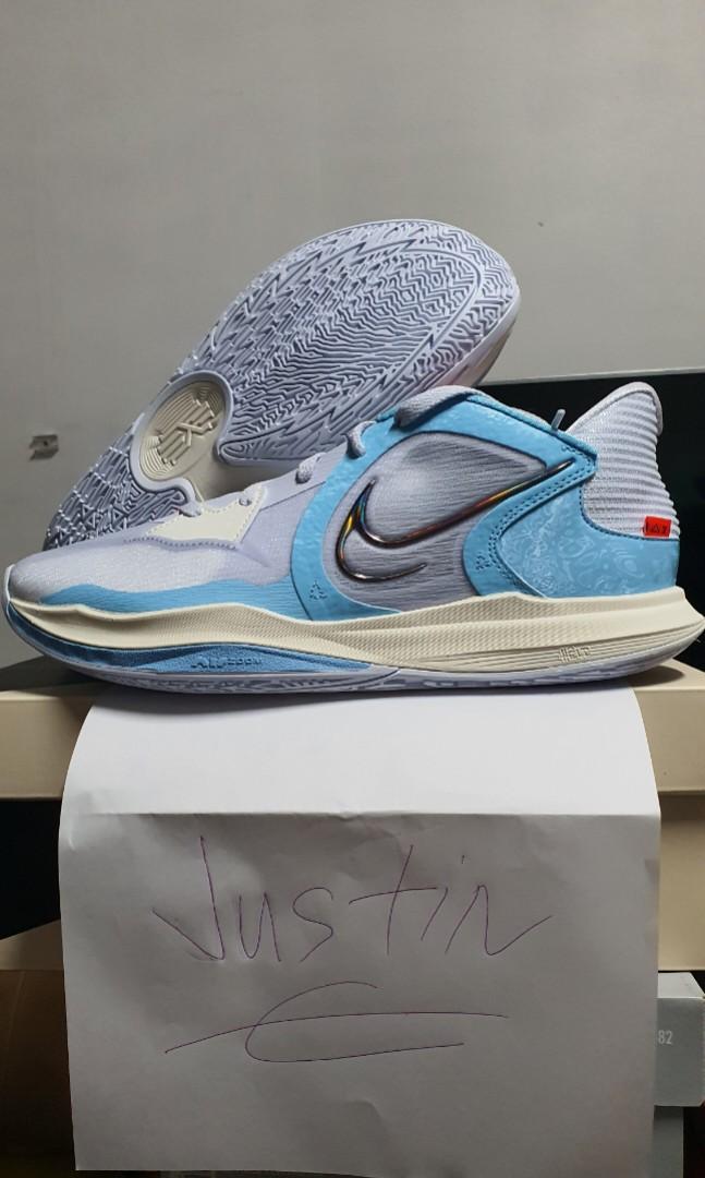 Kyrie 5 white sales and blue