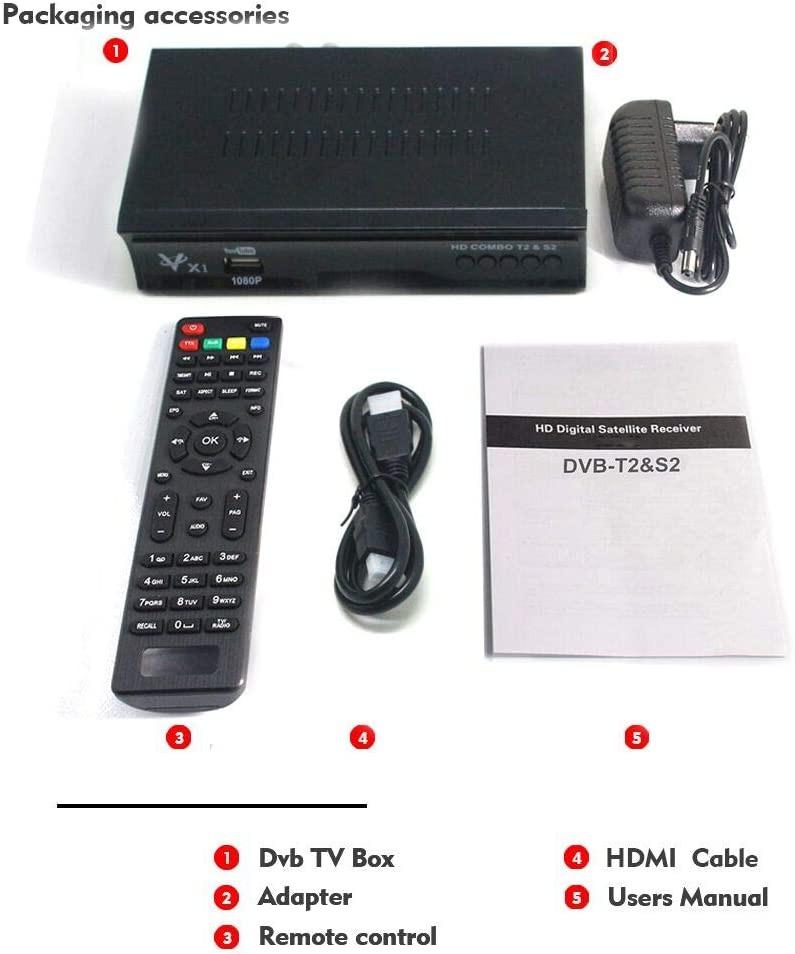 Vmade Full HD HDTV DVB-T2 / S2 Combine Un récepteur H.264 / 1080p Youtube IKS et Une Prise en Charge Satellite CCcam Fonction Newcam et Ainsi de Suite. 