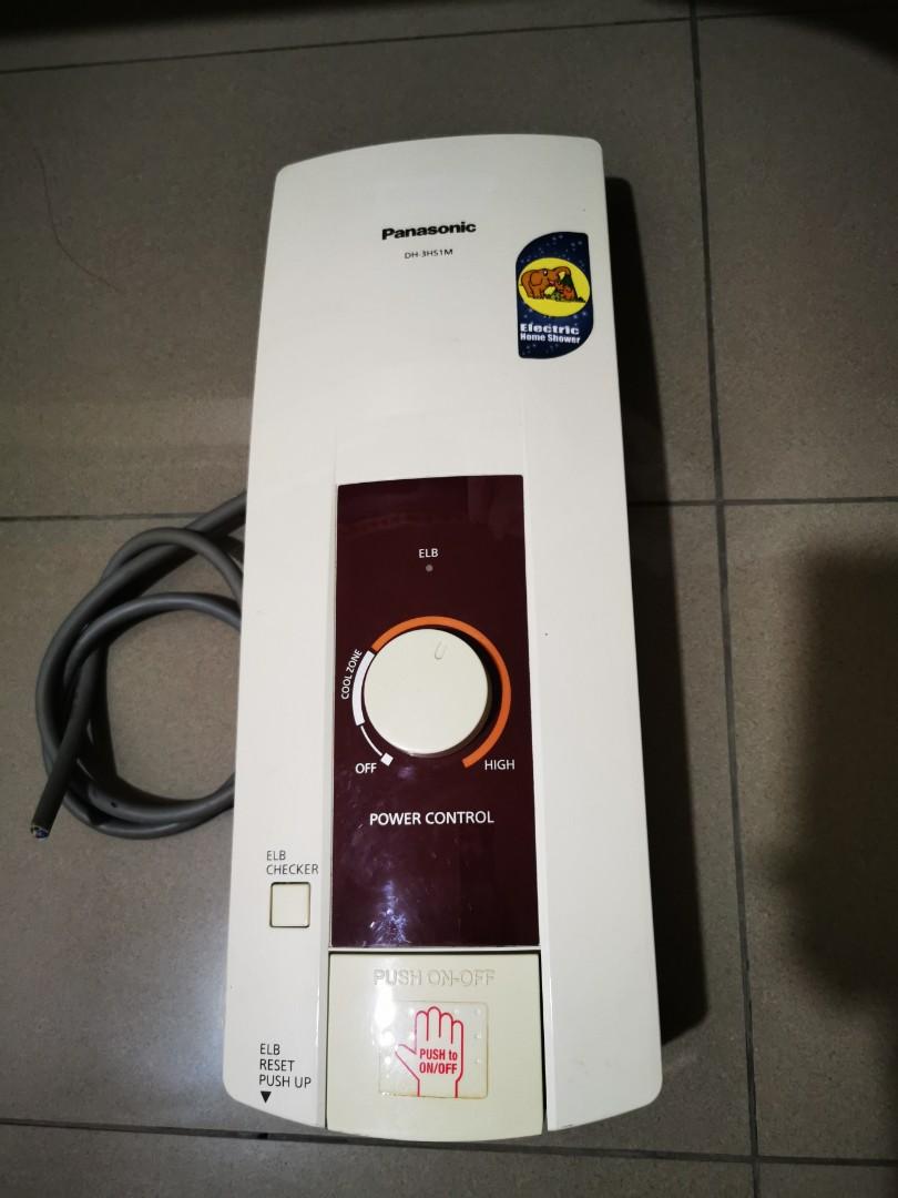 Panasonic DH-3HS1M ELB water heater (ELCB protection), TV u0026 Home  Appliances, Water Heater u0026 Instant Showers on Carousell
