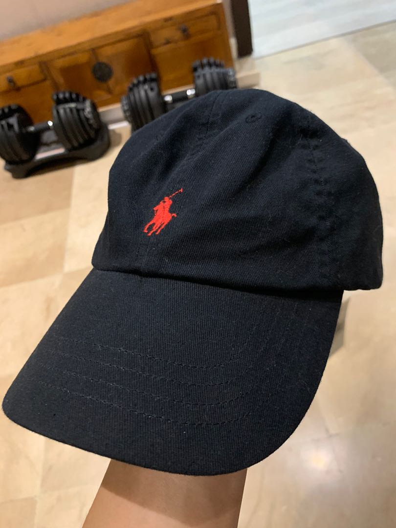 Polo Ralph Lauren Baseball Cap - Black/Red, Men's Fashion, Watches &  Accessories, Caps & Hats on Carousell