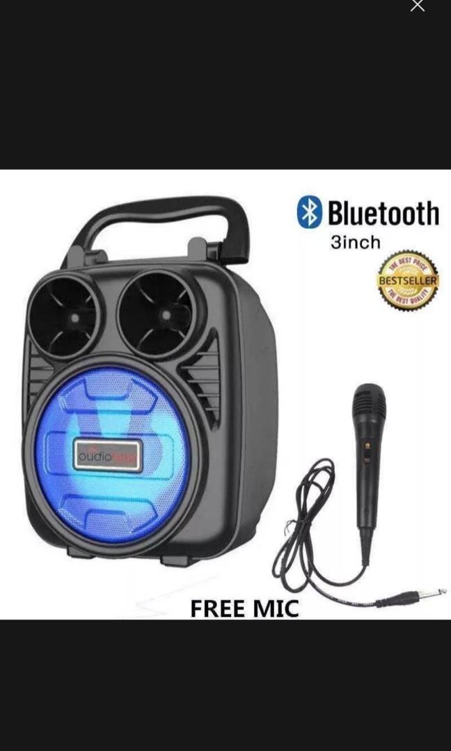 Portable Wireless Karaoke Bluetooth Speaker 3 inch (Category: Soundbars, Speakers & Amplifiers) located in Pasay City. Submitted by kharl18 (Listing ID 1175274994, Image 1). Description: With phone holder built-in Mic Included Complete Accessories & Box On hand Brandnew Features: FM RADIO, BLUETOOTH, AUX, MICRO-SD SLOT, USB SLOT, MIC SLOT Interested message me here/ Cell: 0-9-5-0-3-9-5-8-8-7-3 No to Bogus! Click my name for more listed items for 