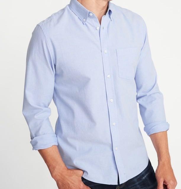 Slim Fit Built-In Flex Everyday Oxford Shirt for Men