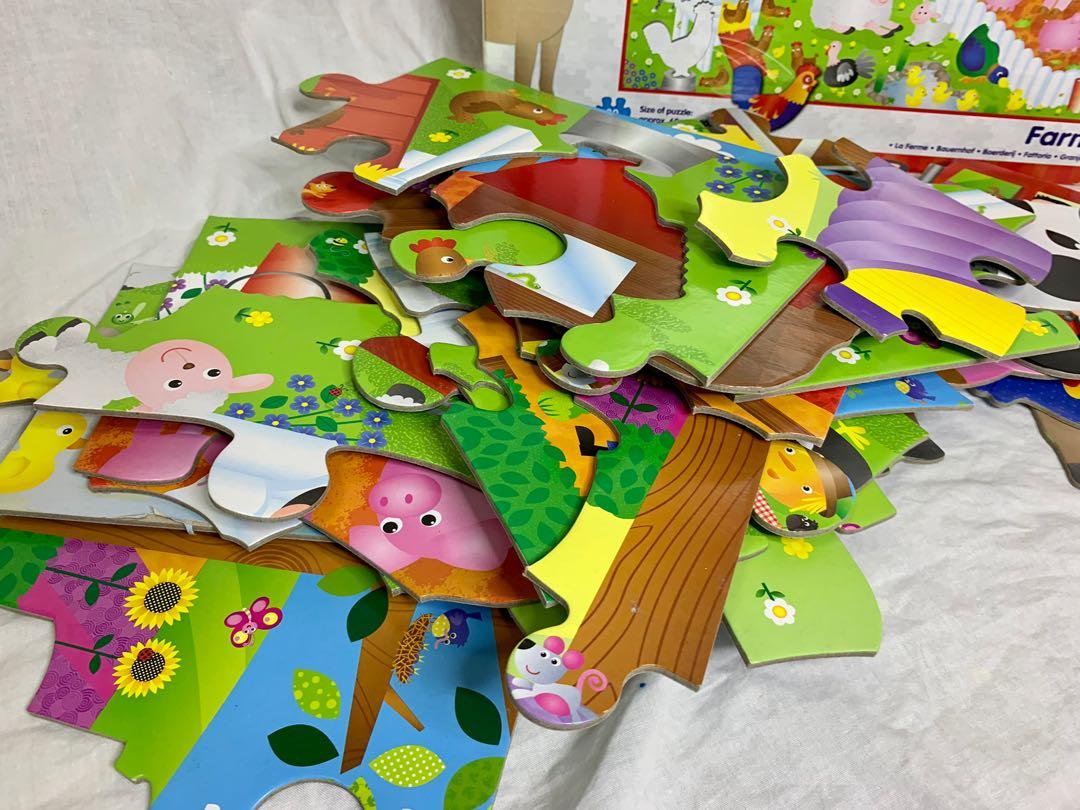Puzzle Galt giant floor puzzle, farm animals, Hobbies & Toys, Toys