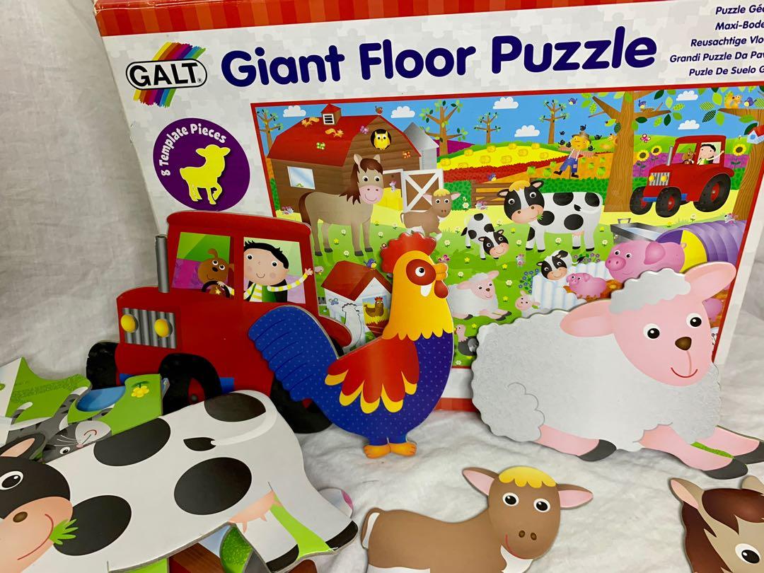 Puzzle Galt giant floor puzzle, farm animals, Hobbies & Toys, Toys