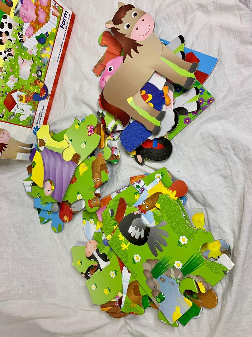 Puzzle Galt giant floor puzzle, farm animals, Hobbies & Toys, Toys