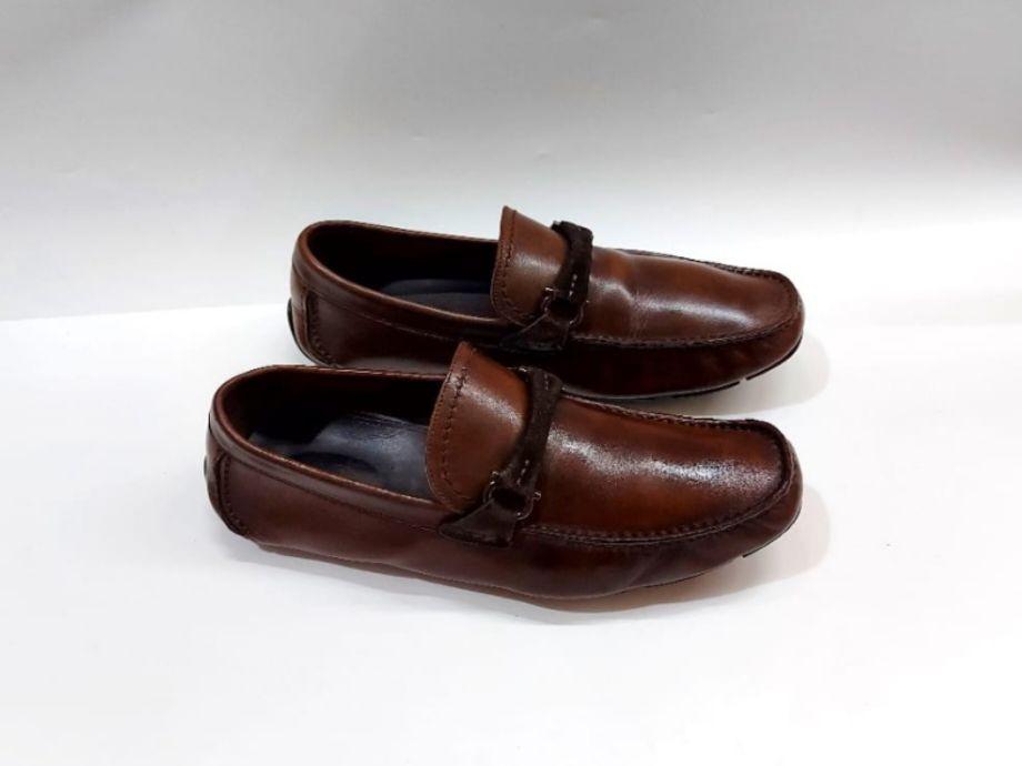 Salvatore Ferragamo ZM08975EEE Mens Loafers Driving Shoes size 40