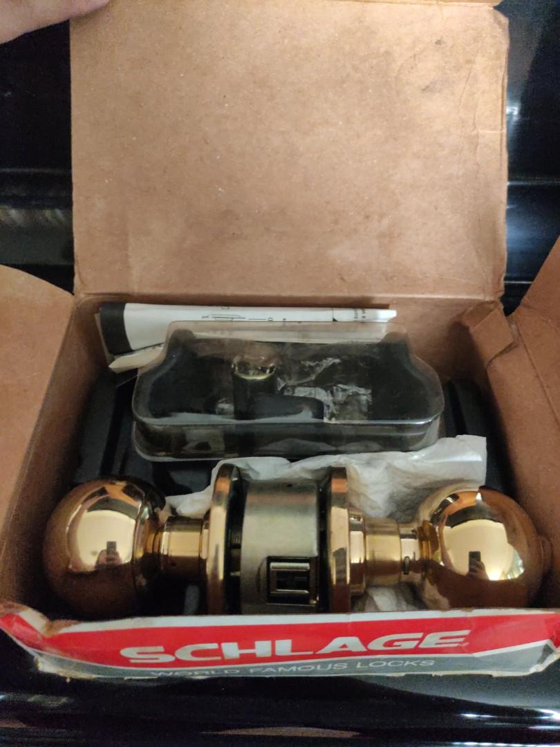 Schlage Entry Lock A53PD ORB605 (Category: Locks, Doors & Gates) located in Quezon City. Submitted by _justjames (Listing ID 1175179872, Image 3). Description: Original Schlage All Purpose Entry Lock for sale 2 pcs available RFS: Changed design plans *some boxes are damaged but this is from storage in the original store it was bought from. **boxes have writings on them. Payment through GCash/Chinabank.