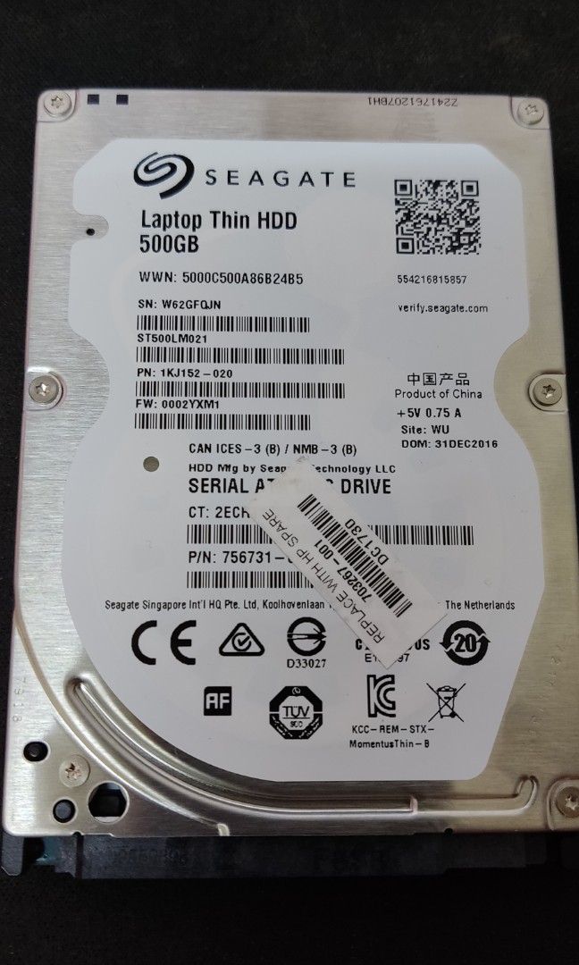 Seagate laptop discount thin hdd 500gb