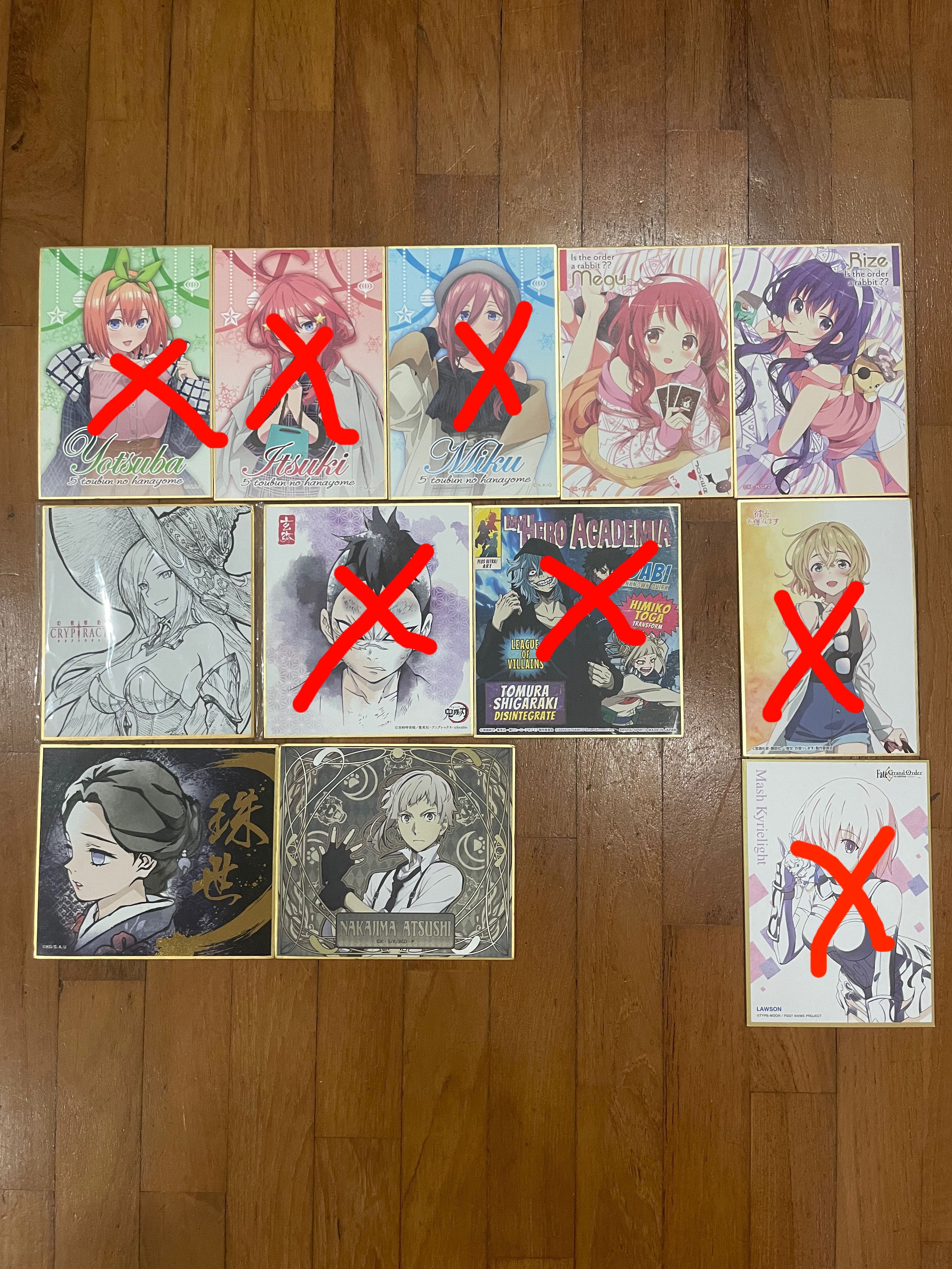 Shikishi/artboard ; nakano,kanokari, demon slayer, bsd, fgo, Hobbies ...