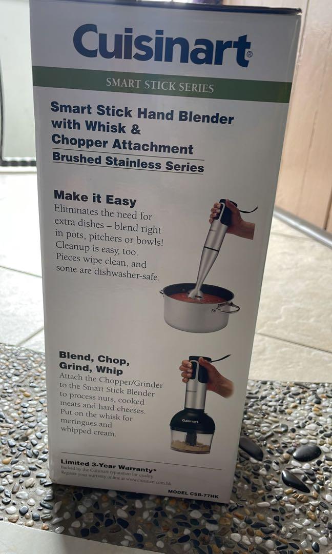 Smart Stick Hand Blender with Whisk & Chopper Attachment, TV & Home
