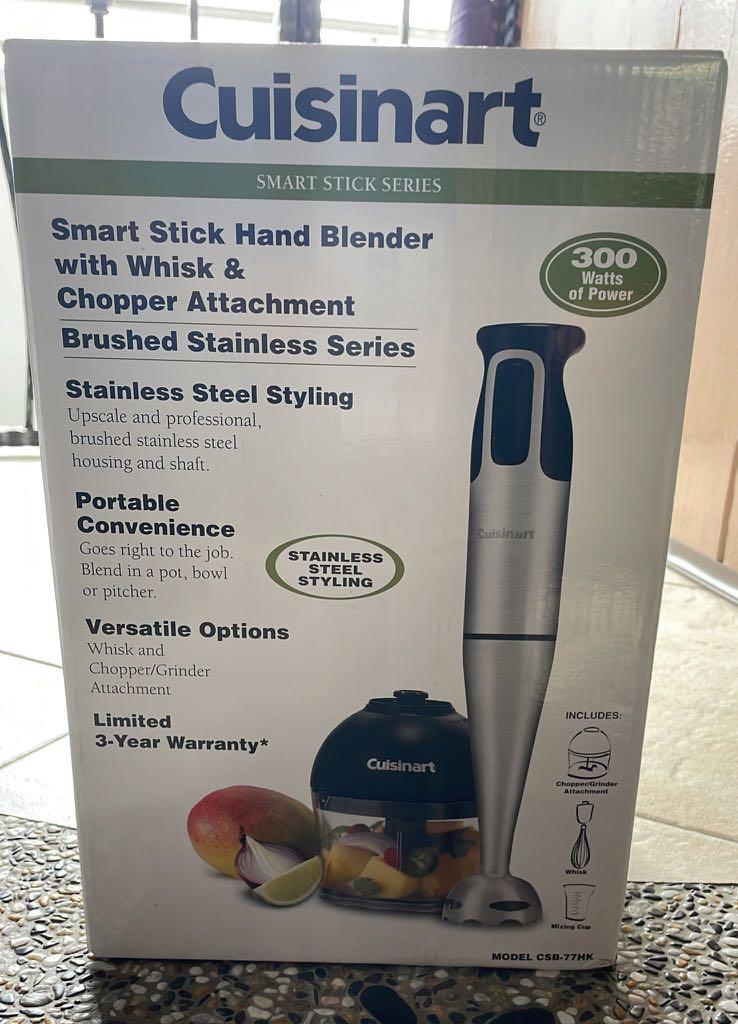 Smart Stick Hand Blender with Whisk & Chopper Attachment, TV & Home